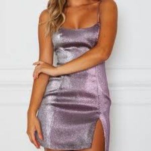 Flashing Lights Mini Dress Fuchsia